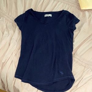 Abercrombie v neck navy t shirt